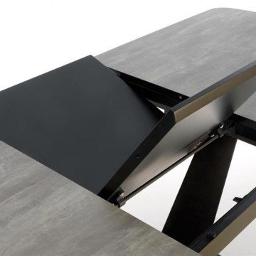 Фото6.Раскладной стол VINSTON 180 (230) x95 Halmar темно-серый/черный
